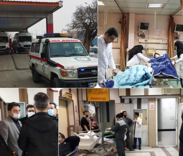 پذیرش تعداد ۱۳ بیمار سانحه رانندگی